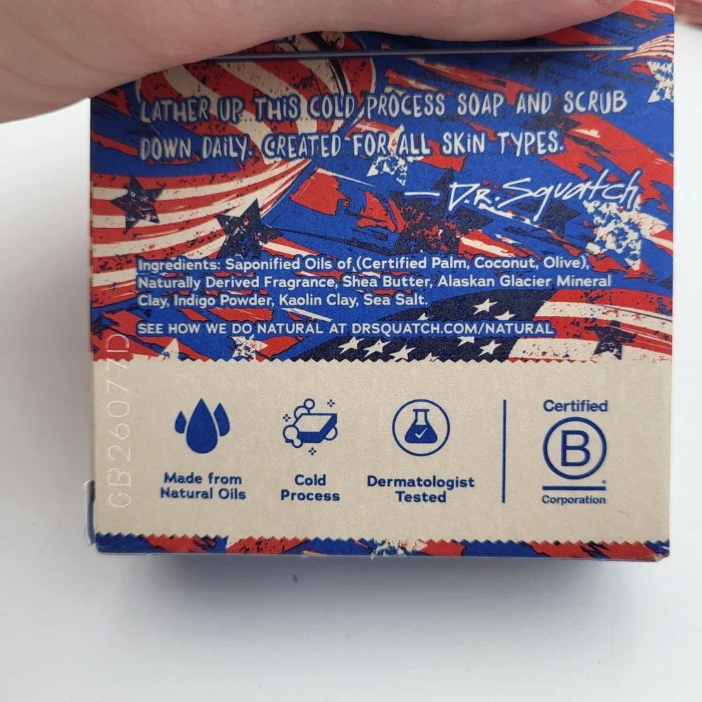 Dr. Squatch (2) Freedom Fresh (2) Fresh Falls Mens Natural Soap 5oz Zero Grit